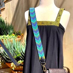 Palestinian embroidery leather bag strap new!